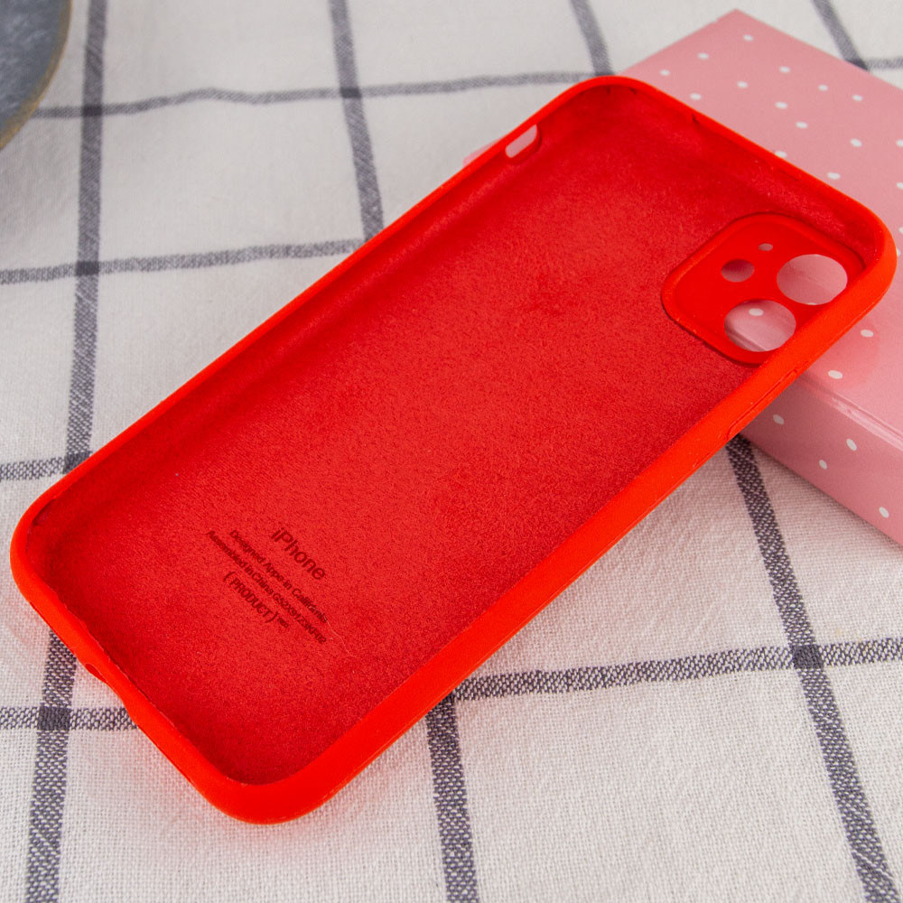 Silicone Case Full Camera Protective (AA) для iPhone 12 (6.1") (Red)-1